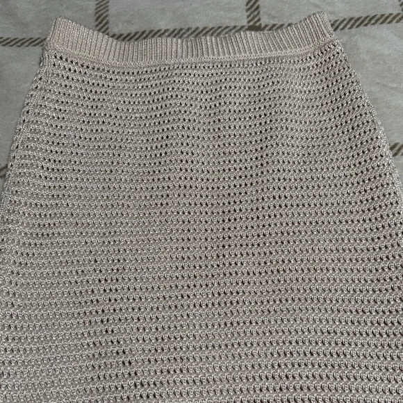Ann Taylor Beige Knit Midi Skirt - Picture 3 of 6